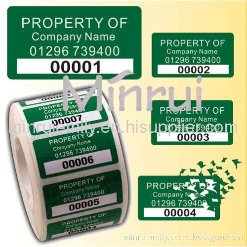 Custom Tamper Evident Labels,manufacturer Of Destructible Labels